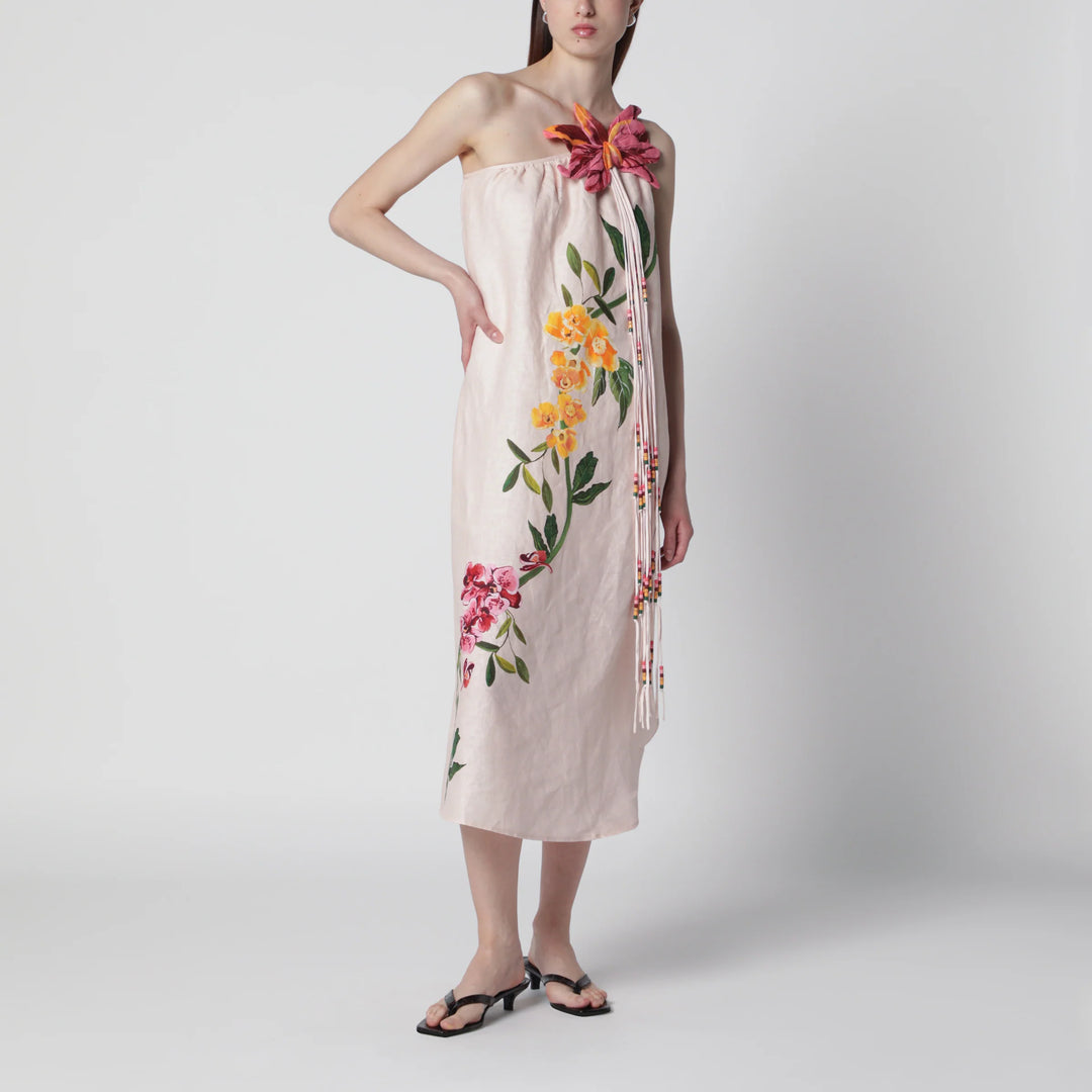 FARM Rio - Garden Terrace floral-print linen maxi dress