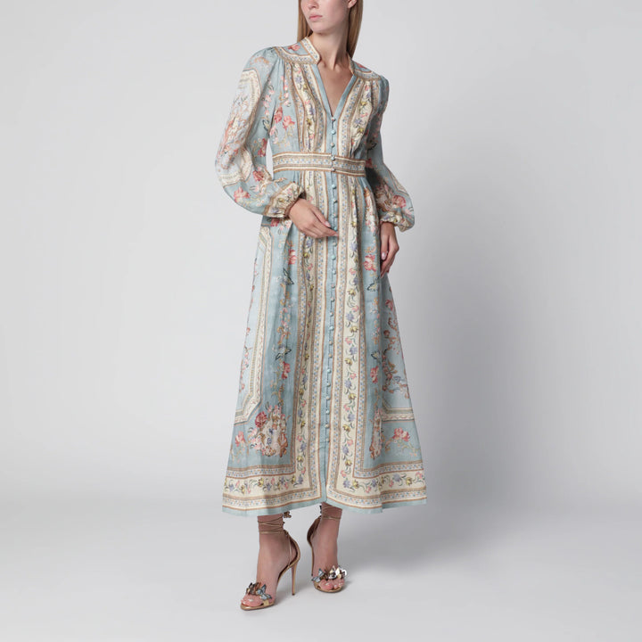 ZIMMERMANN - Roselight Midi Dress in Floral Linen