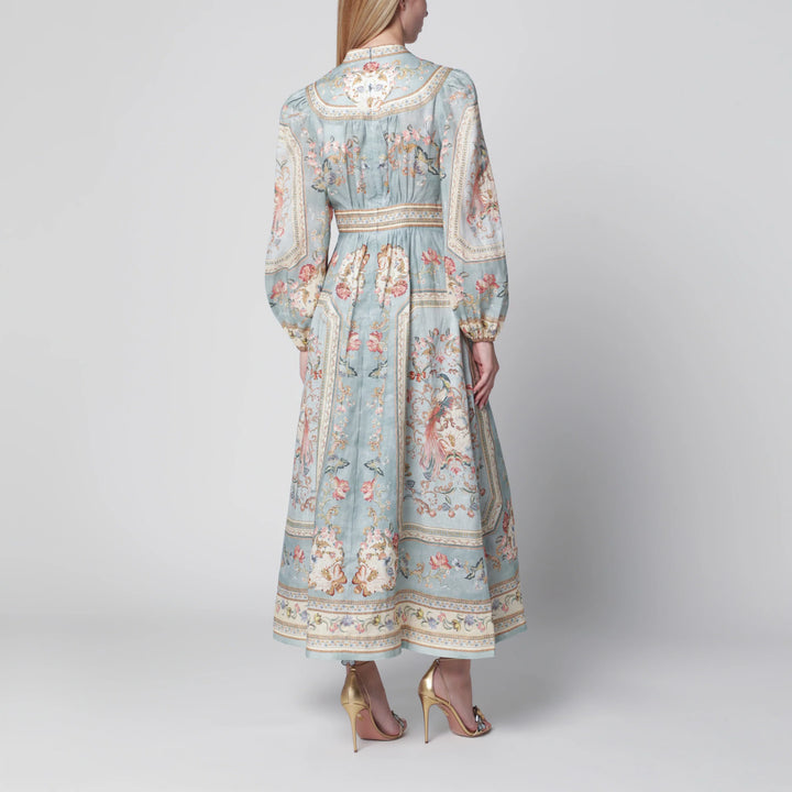 ZIMMERMANN - Roselight Midi Dress in Floral Linen
