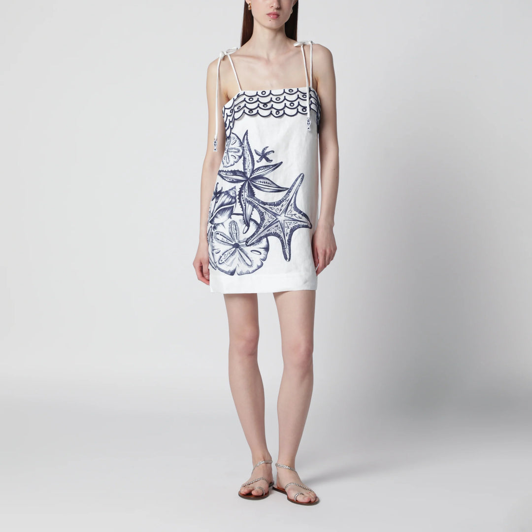 FARM Rio - Coast Stars printed linen midi dress
