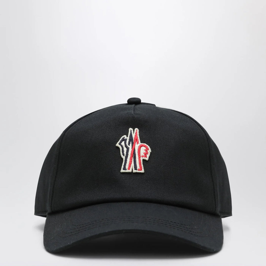 Moncler Grenoble - Black baseball cap with logo patch