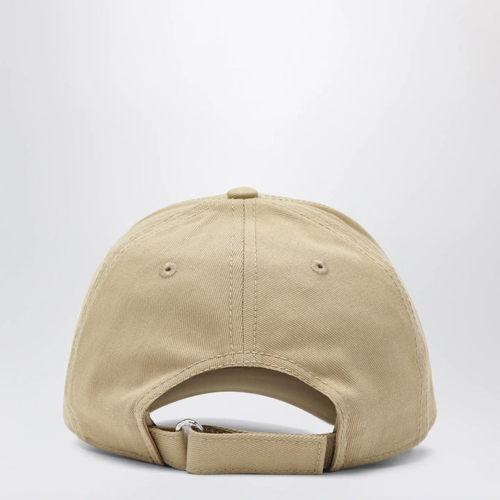 Moncler - Beige baseball cap with logo patch