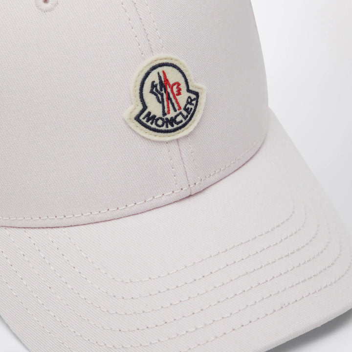 Moncler - Pink baseball cap with logo patch