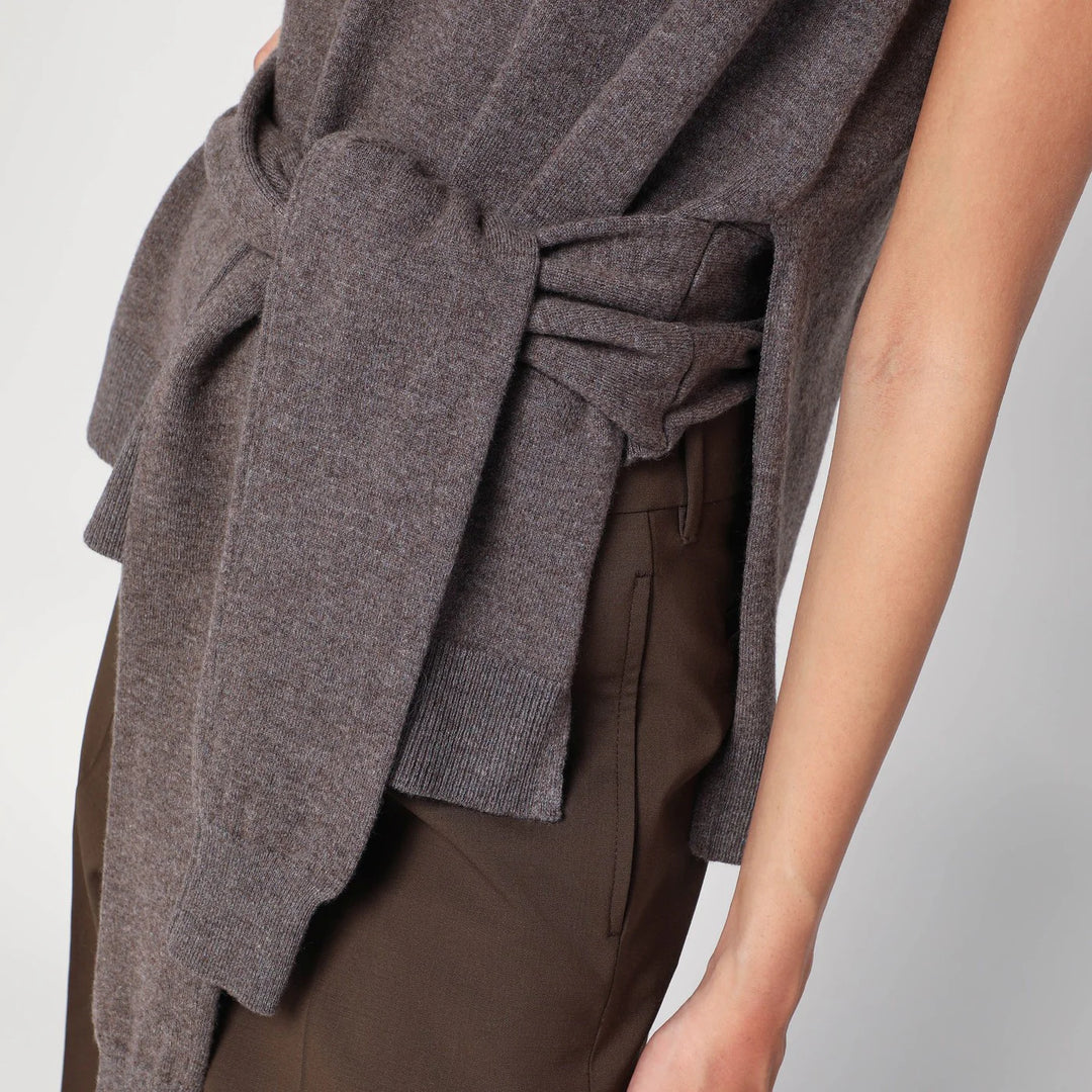 Róhe - Double-layer taupe mélange sweater