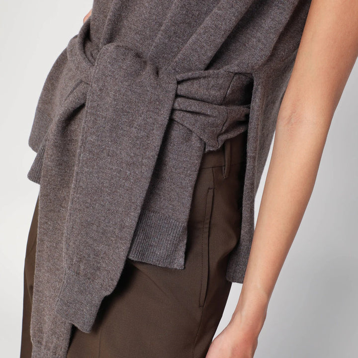 Róhe - Double-layer taupe mélange sweater
