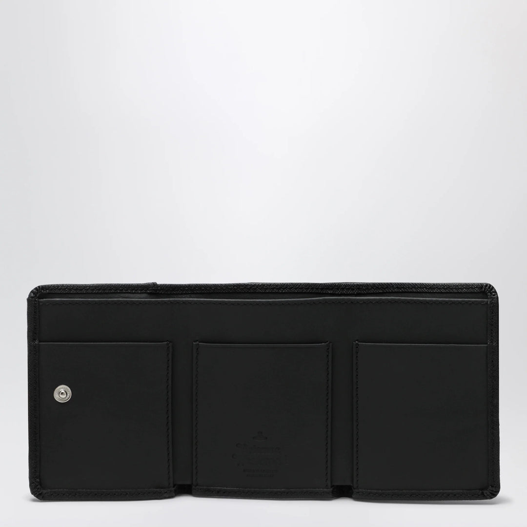 Vivienne Westwood - Black leather wallet with Orb logo
