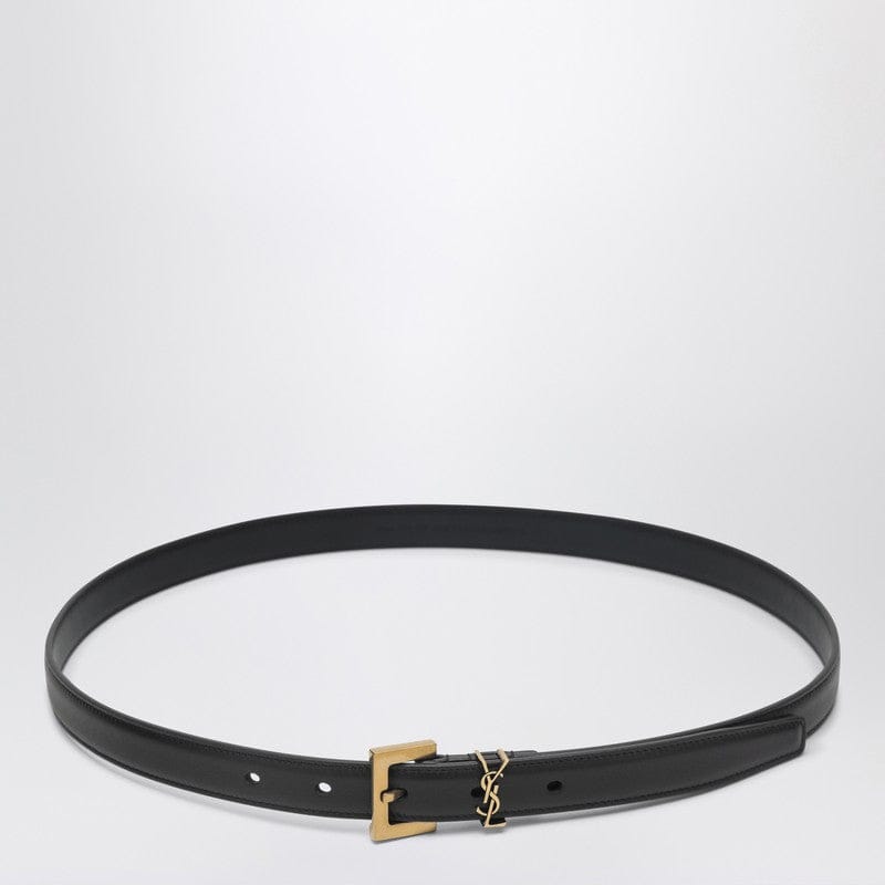 Belts Saint Laurent - Black Cassandre leather belt - 95 EU Brand