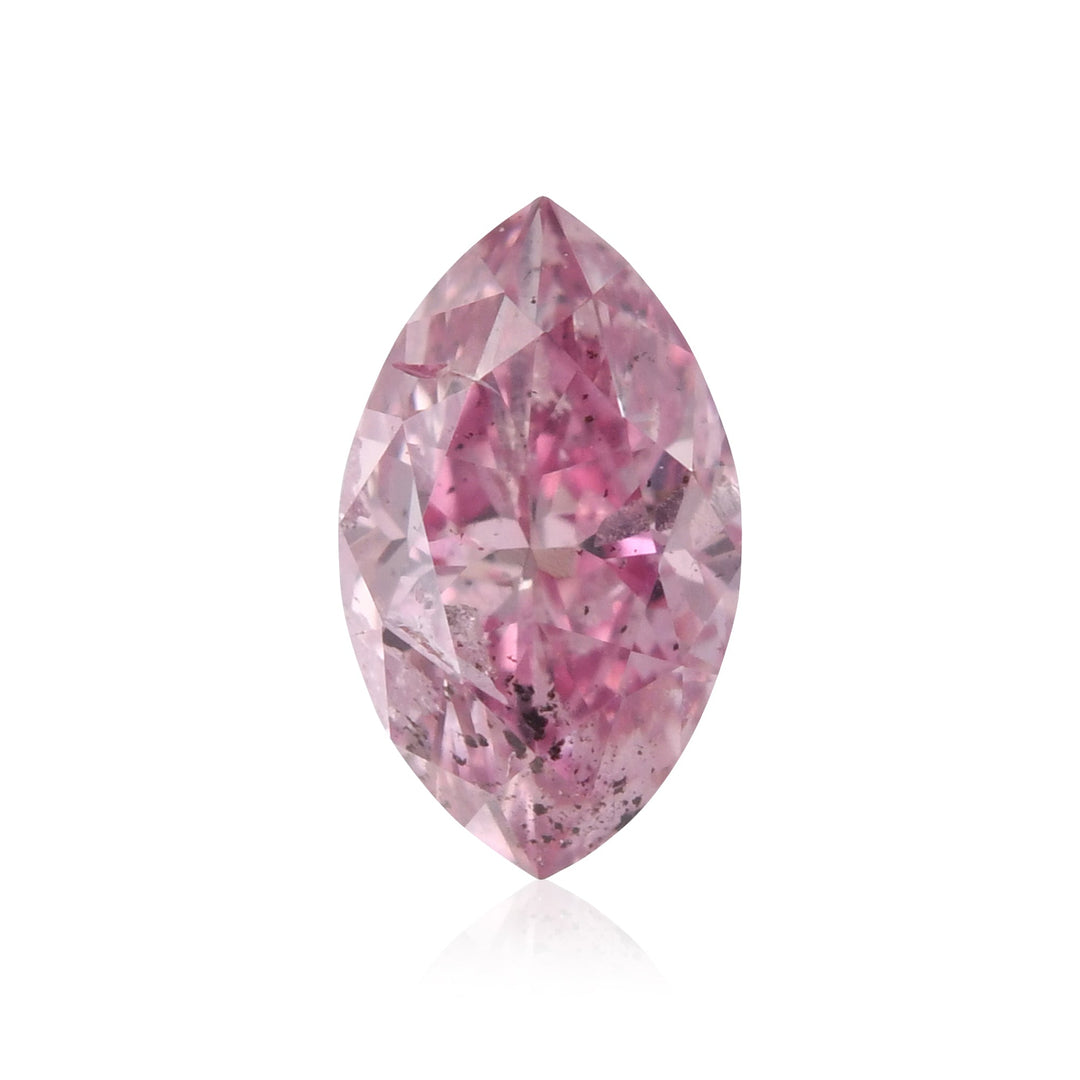 0.21 Carat Fancy Intense Purple Pink Marquise Argyle Diamond (I2) GIA