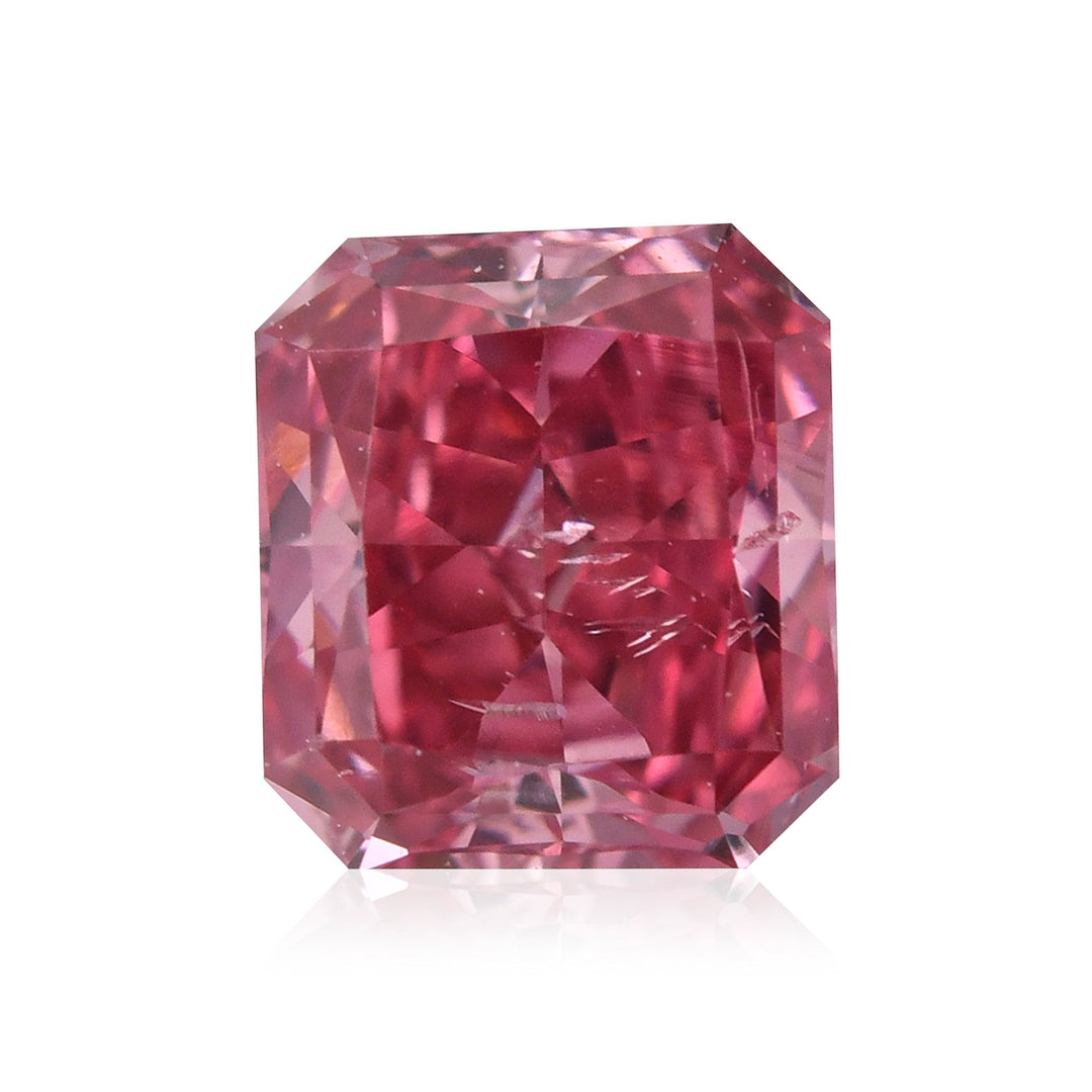 0.31 Carat Fancy Vivid Purplish Pink Radiant Argyle Diamond SI2 GIA