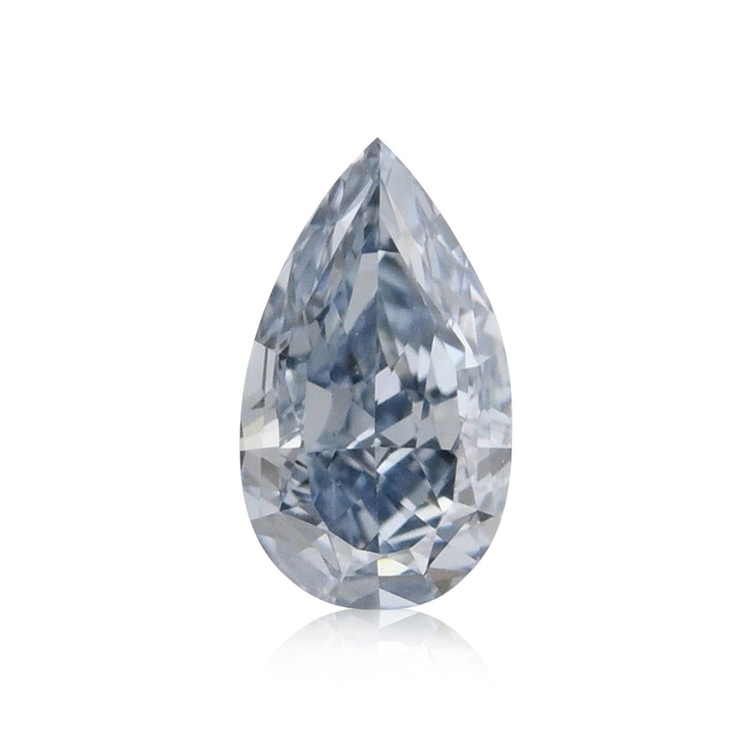 0.25 Carat Fancy Intense Blue Pear Diamond VVS1 GIA