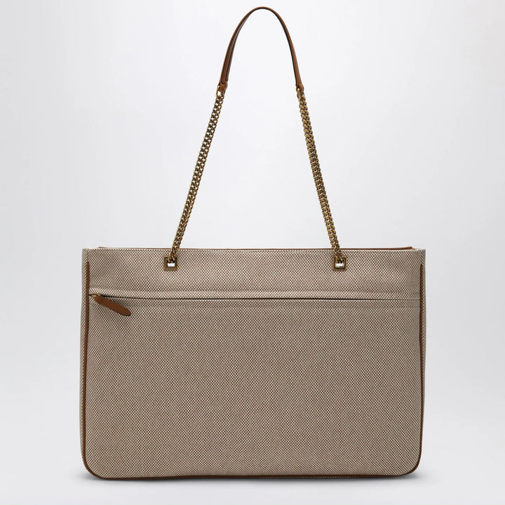 Valentino Garavani - Large Viva Superstar Bag in Natural/Spice Canvas
