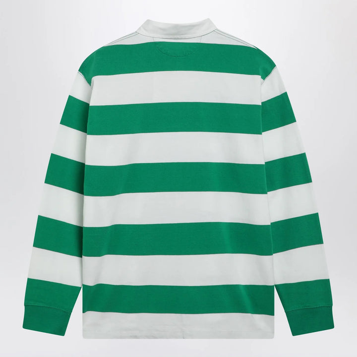 Polo Ralph Lauren - White/green striped Classic Fit polo shirt
