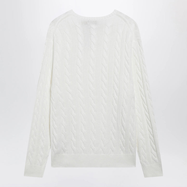 Polo Ralph Lauren - White cable-knit cotton sweater