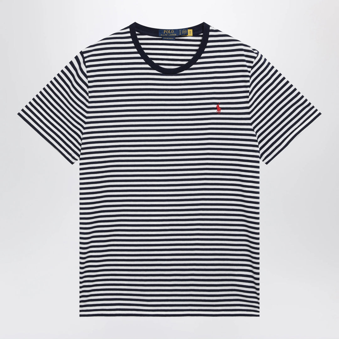Polo Ralph Lauren - White/Navy striped Custom Slim-Fit T-shirt