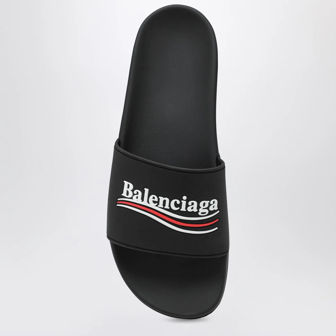Balenciaga - Pool Slide rubber sandals in black
