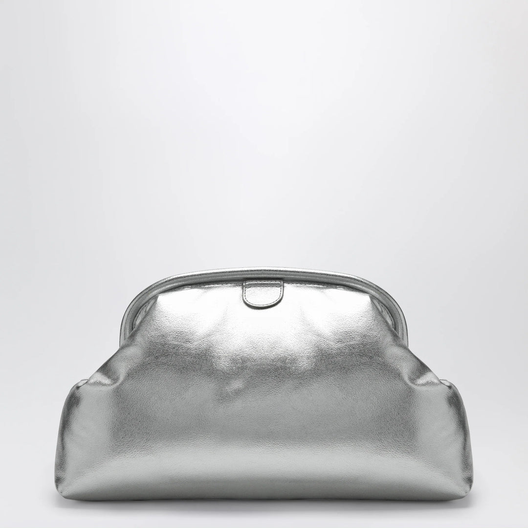 Stella McCartney - Silver metallic padded Falabella clutch