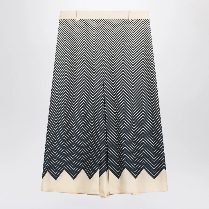 Valentino - Blue/ivory silk skirt