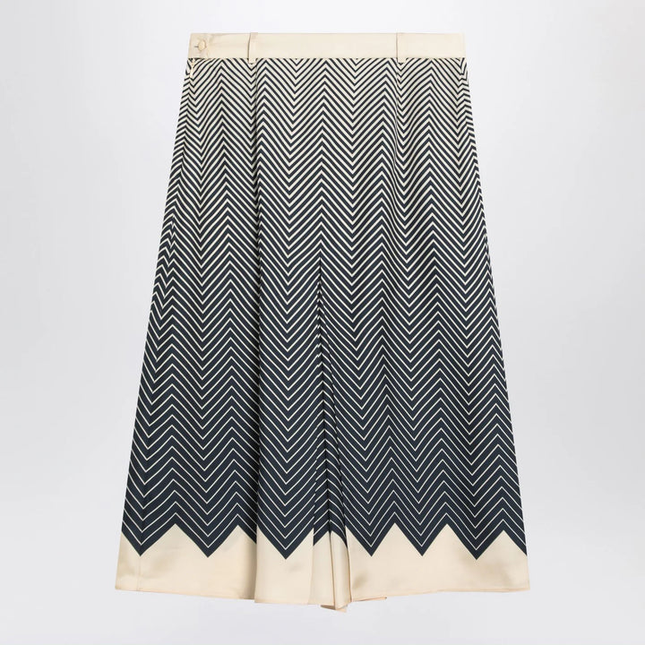 Valentino - Blue/ivory silk skirt