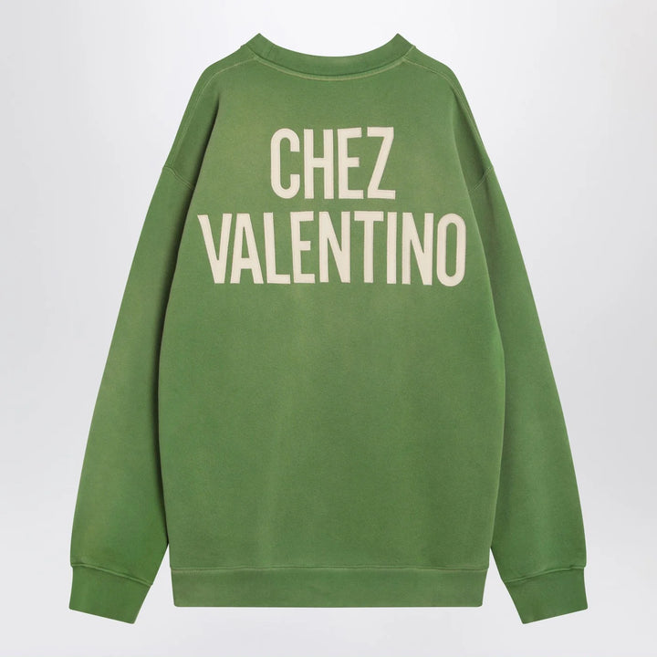 Valentino - Crew neck sweatshirt Chez Valentino green