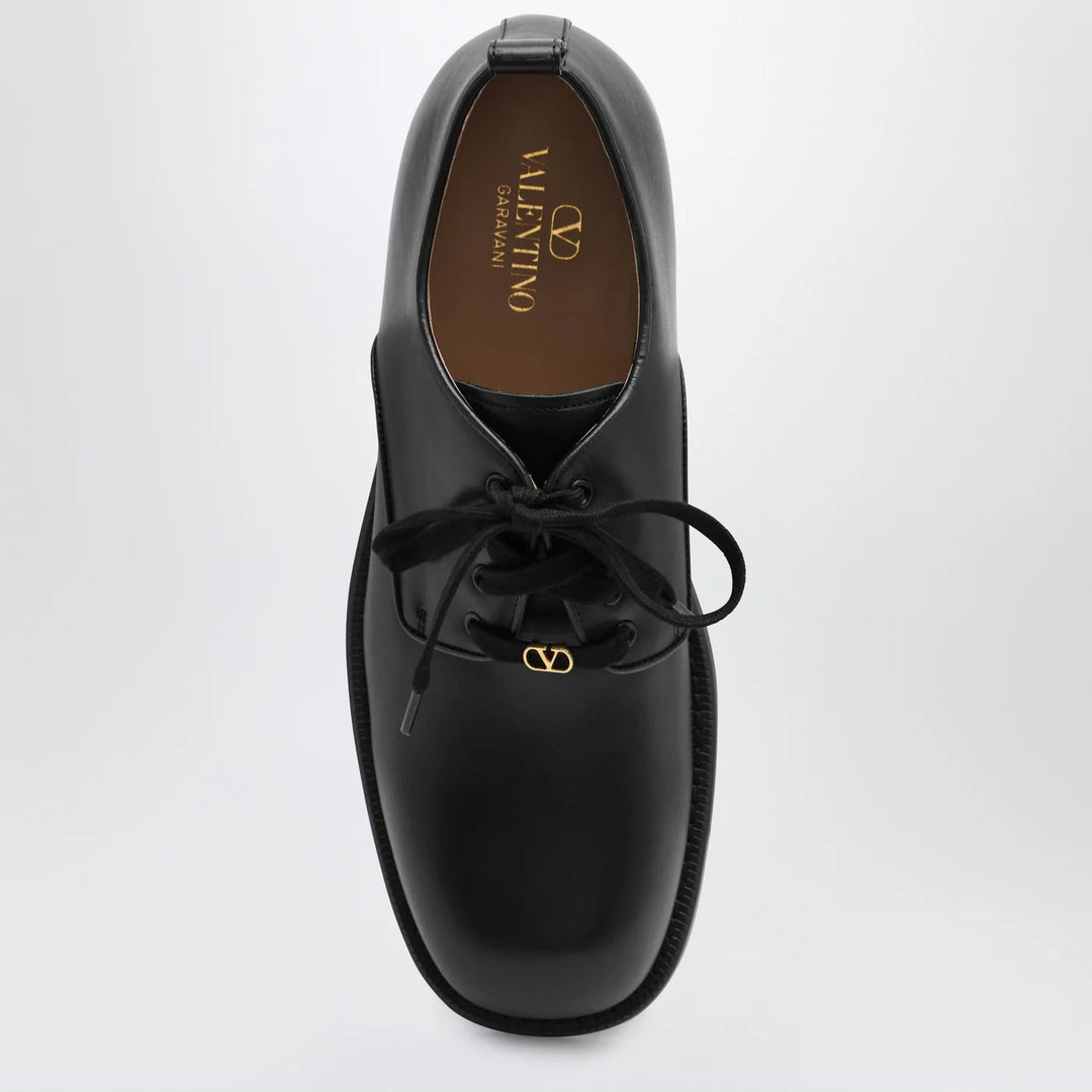 Valentino Garavani - Black leather strap with Vlogo plaque