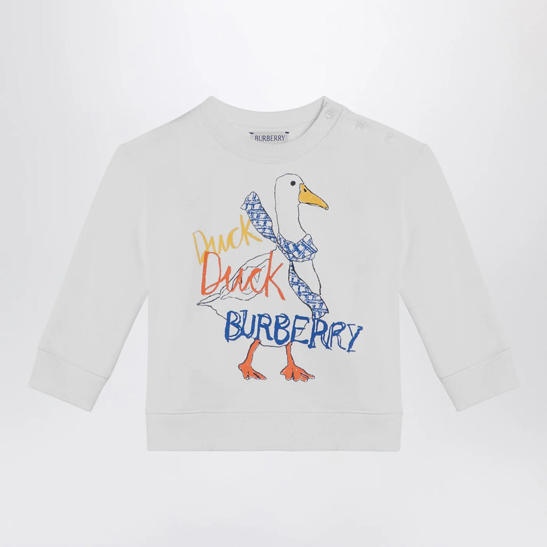 Burberry - White sweatshirt with logo print