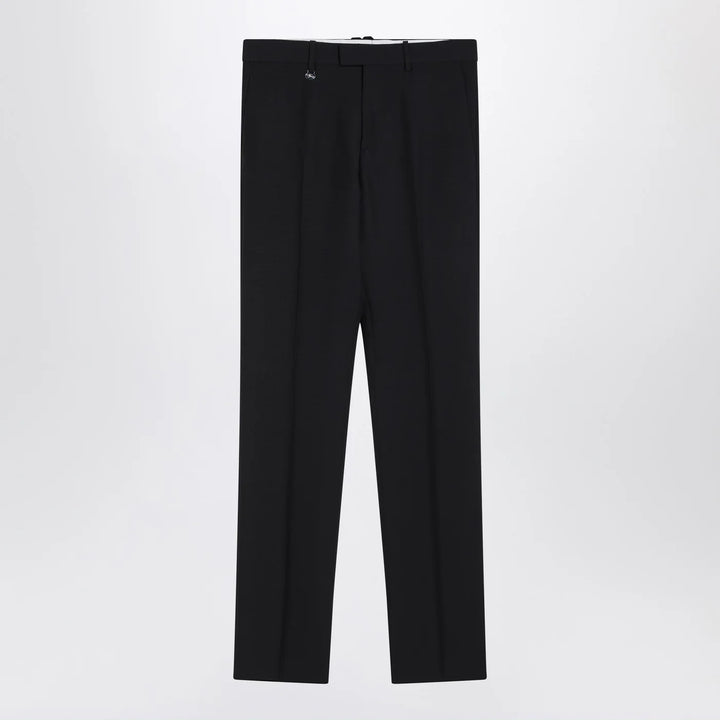 Burberry - Classic navy blue wool blend trousers