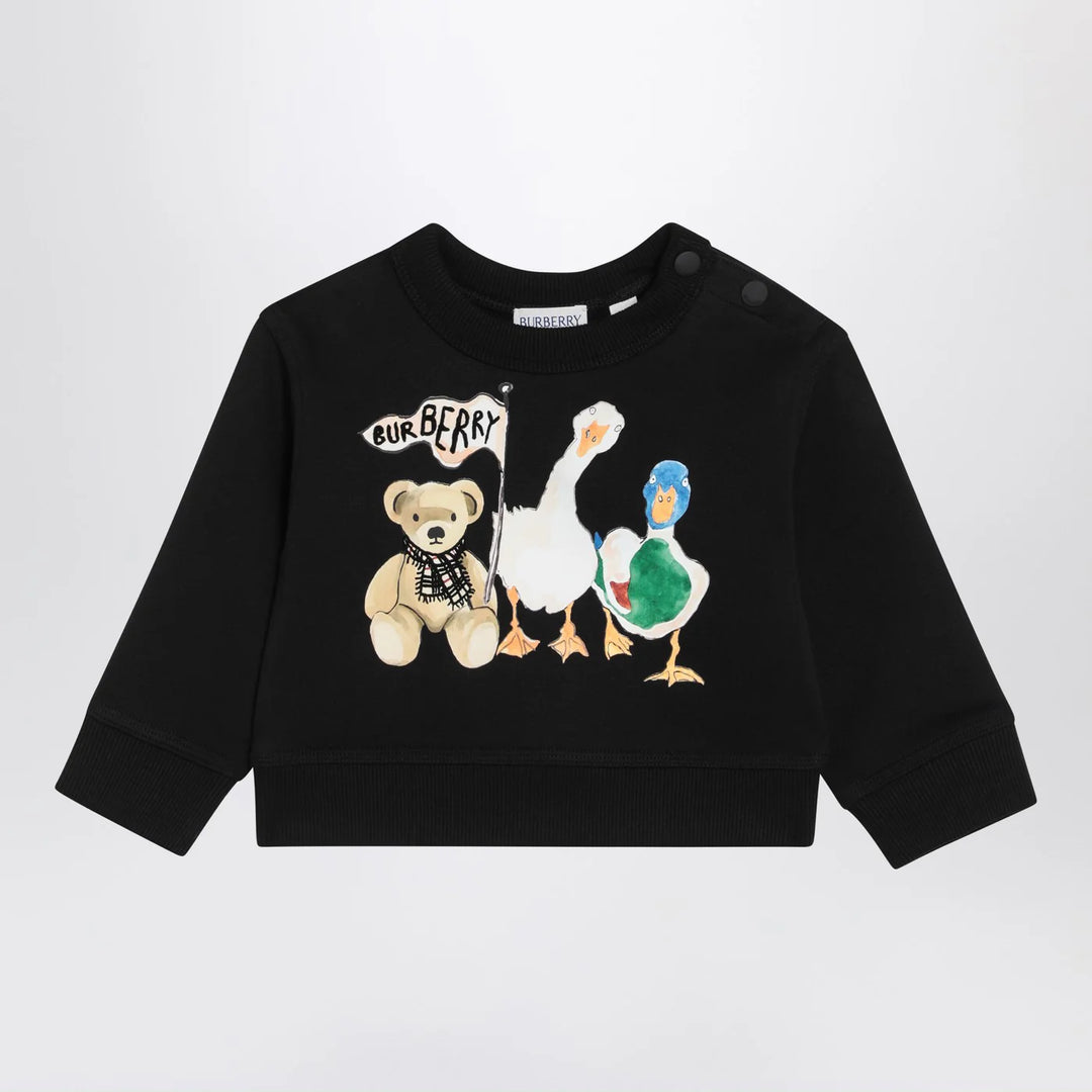 Burberry - Black sweatshirt with Thomas bear and friends