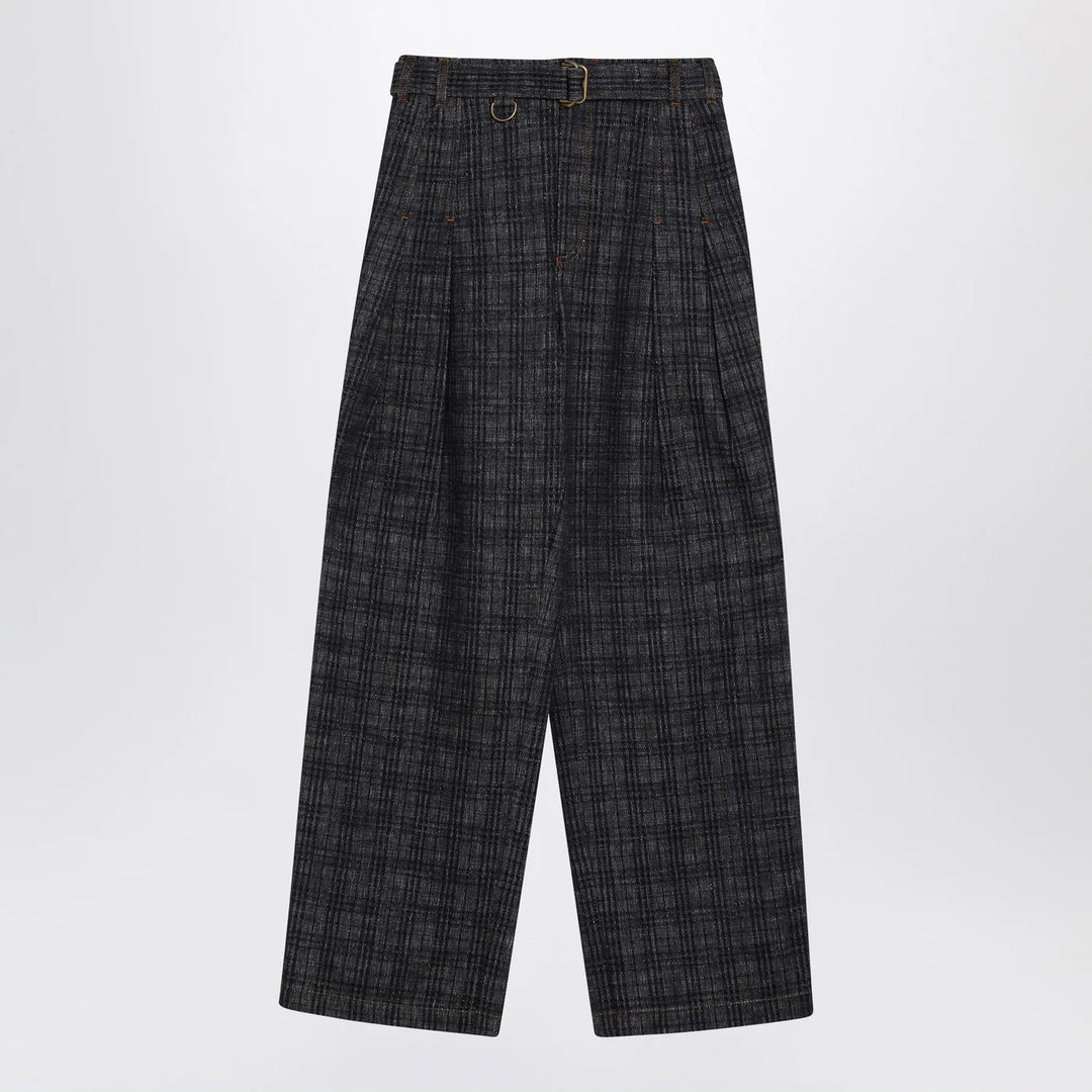 Burberry - Indigo jeans in Check pattern denim