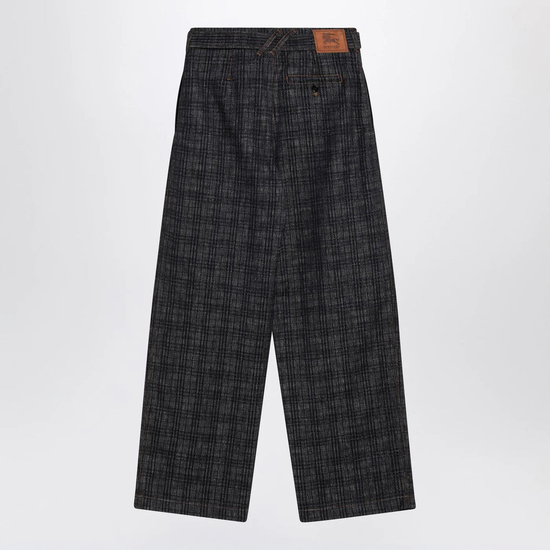 Burberry - Indigo jeans in Check pattern denim