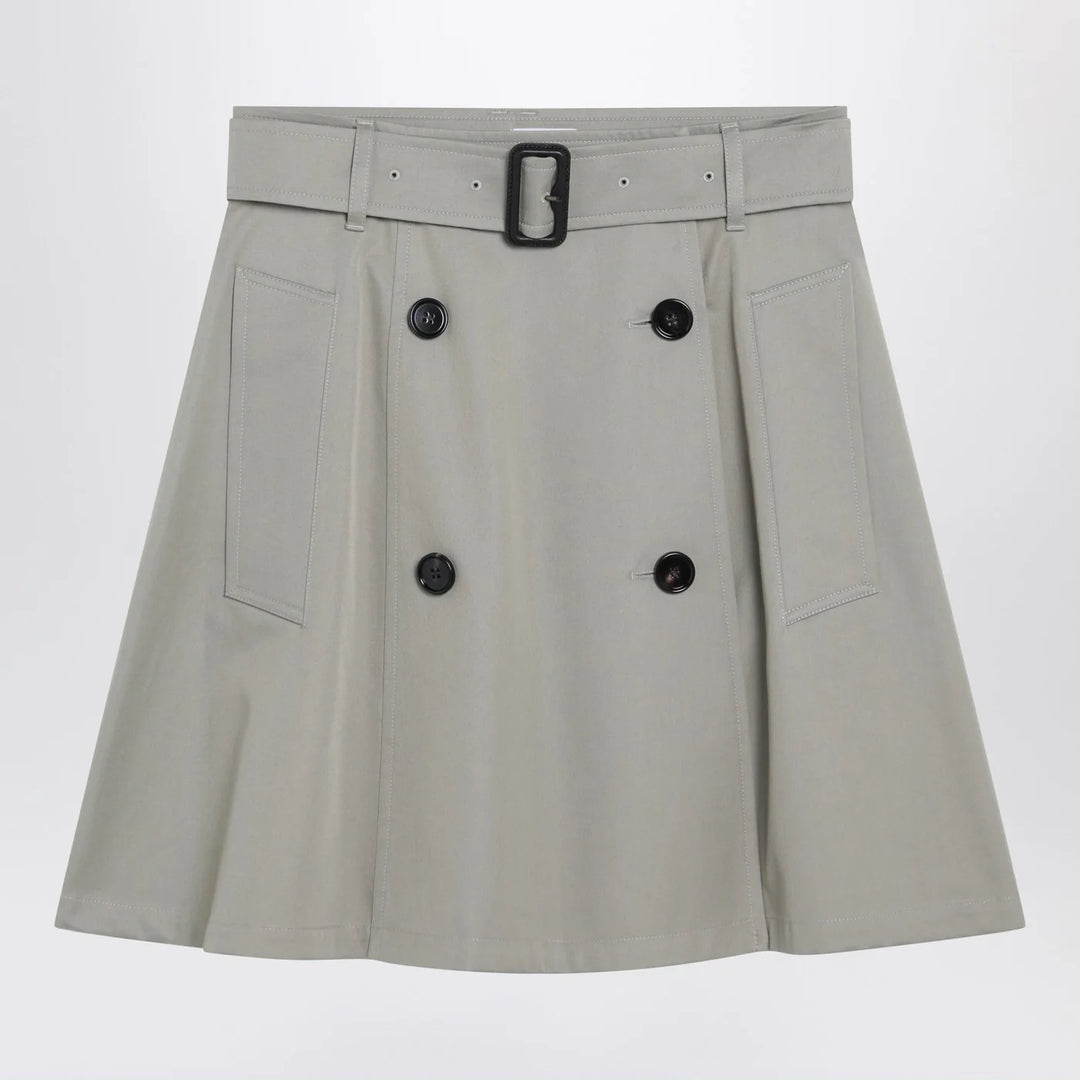 Burberry - Beige trench mini skirt in gabardine