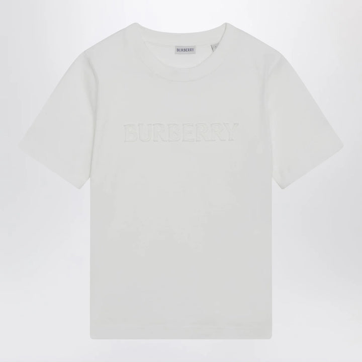 Burberry - White T-shirt with embroidered logo