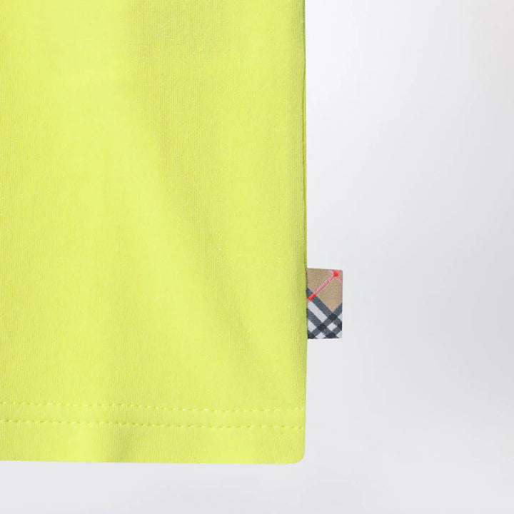 Burberry - Lemon yellow cotton T-shirt with EKD Brand Shirts &amp; Tops