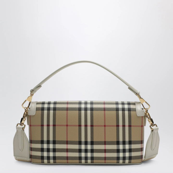 Burberry - Note small shoulder bag in coated cotton beige