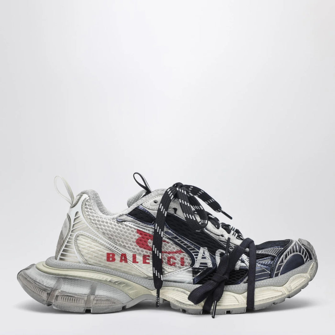 Balenciaga - 3XL Split Logo Sneakers in light yellow/red/navy