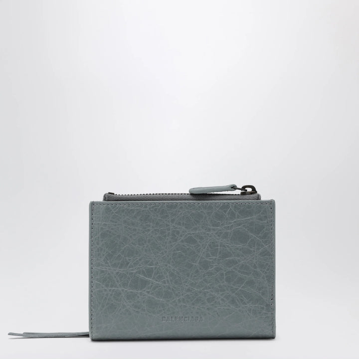 Balenciaga - Le City bifold lambskin wallet in blue-grey