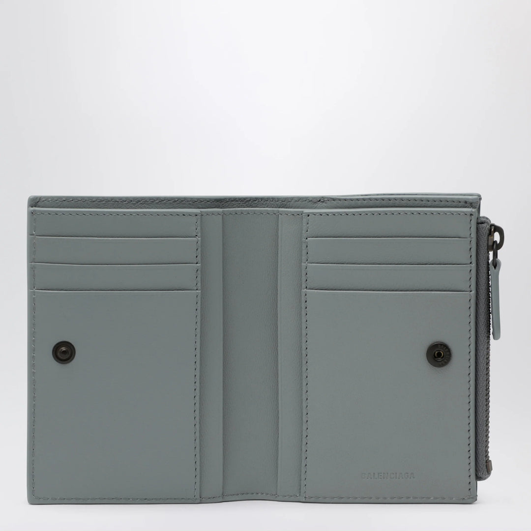 Balenciaga - Le City bifold lambskin wallet in blue-grey