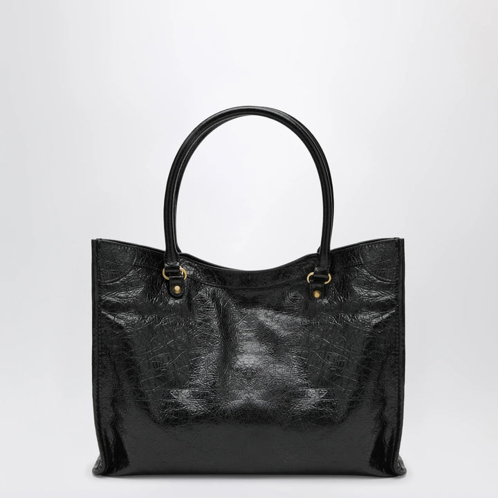 Balenciaga - Le City small lambskin leather tote bag in black