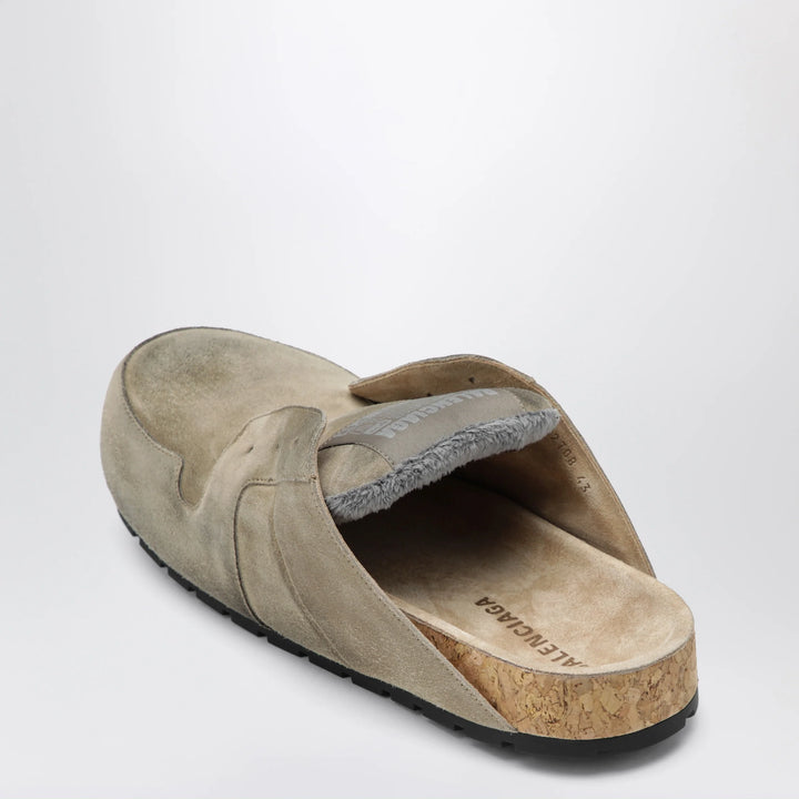 Balenciaga - Dumbo sabot in distressed suede calfskin