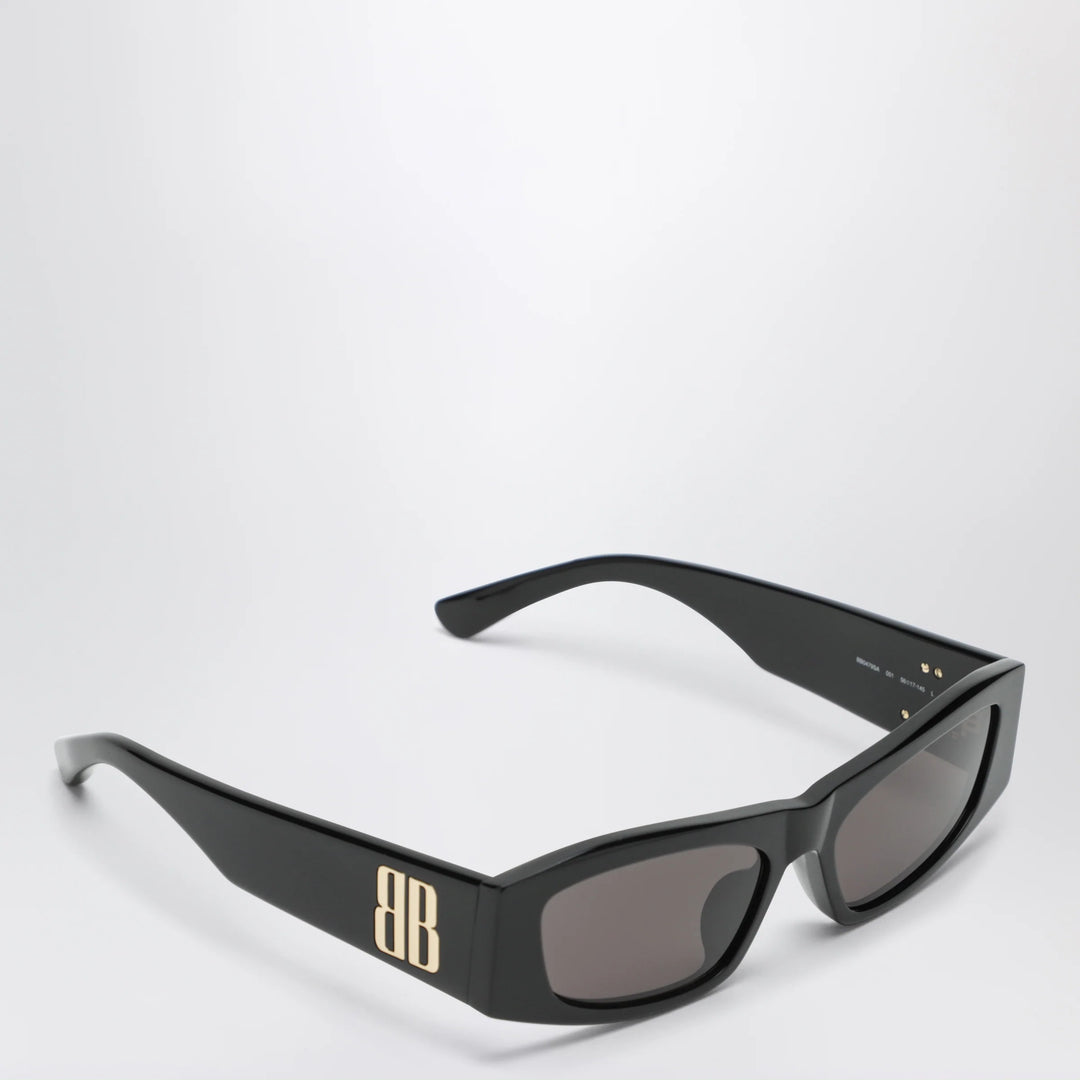 Balenciaga - Nano rectangular black sunglasses