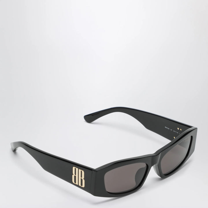 Balenciaga - Nano rectangular black sunglasses