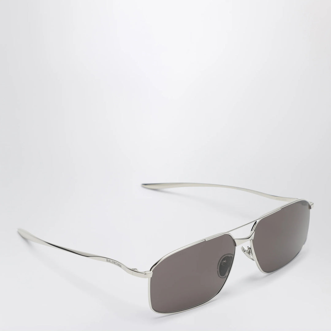 Balenciaga - Rectangular Silver/Black sunglasses