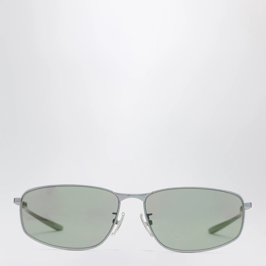 Balenciaga - Rectangular Pink Metallic sunglasses