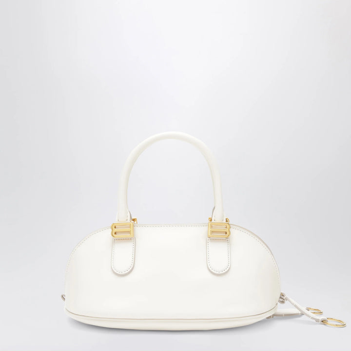 Balenciaga - Cream leather Bolero Mini bowling bag