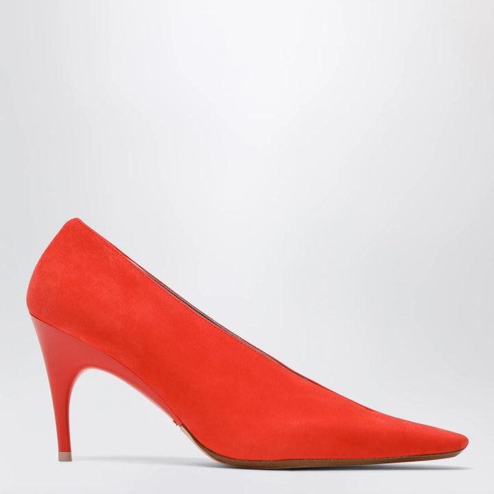 Balenciaga - Duchesse 90 mm suede goatskin pumps in tangerine