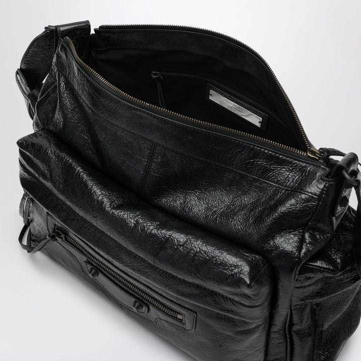 Balenciaga - Le City medium multi-pocket lambskin crossbody bag black