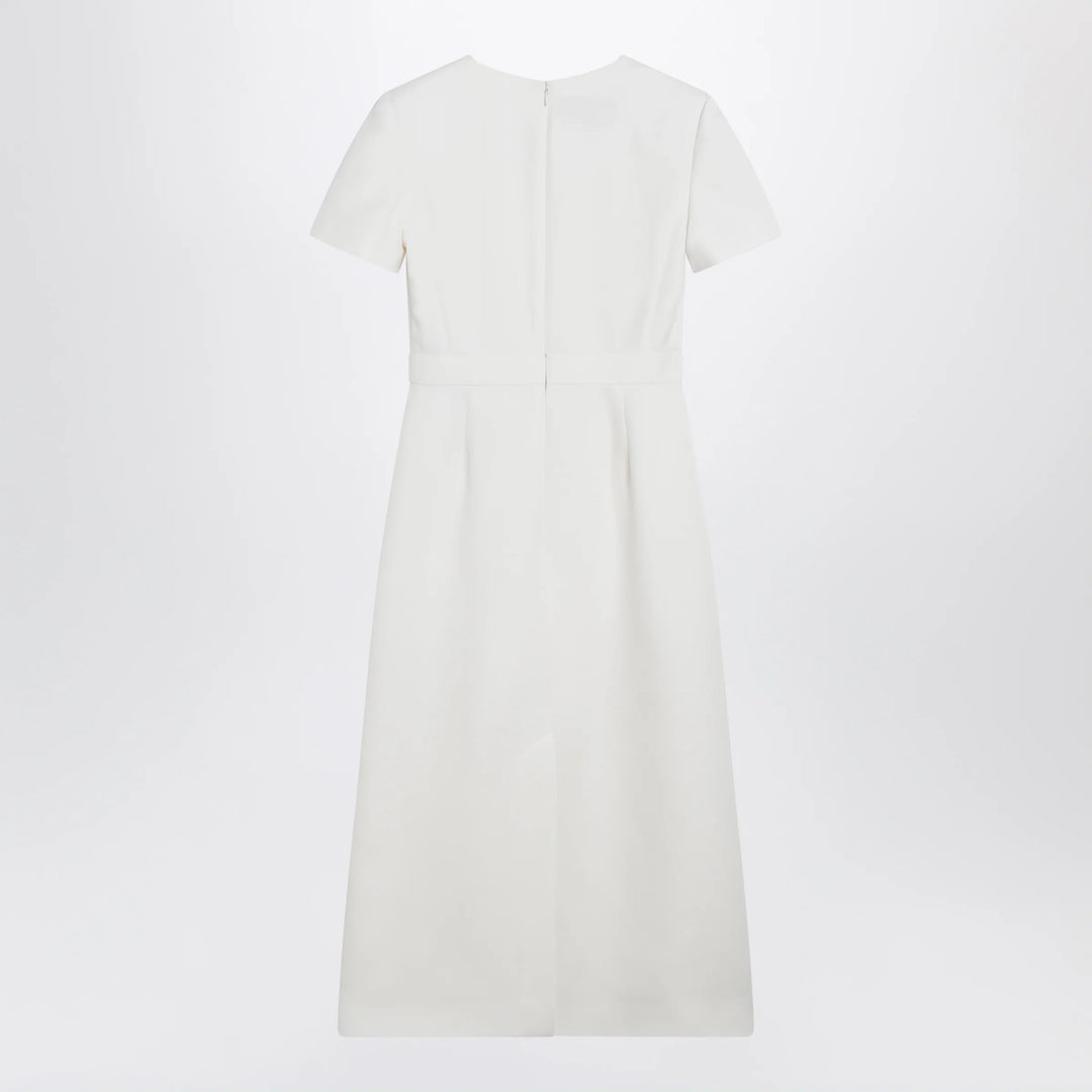 Valentino - Embroidered crepe evening dress in ivory
