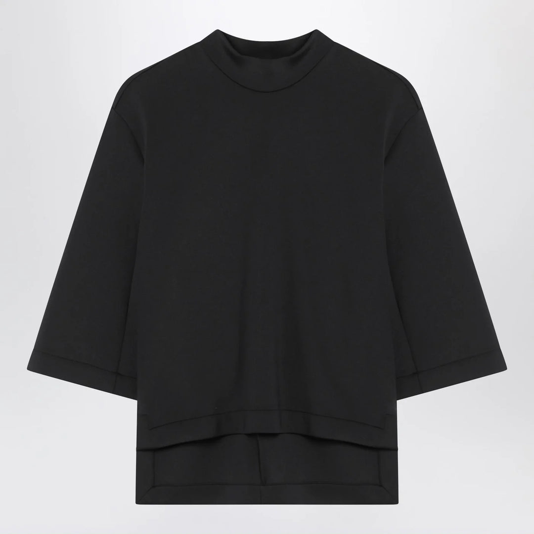 Moncler X Edward Enninful - Black top with asymmetric hem