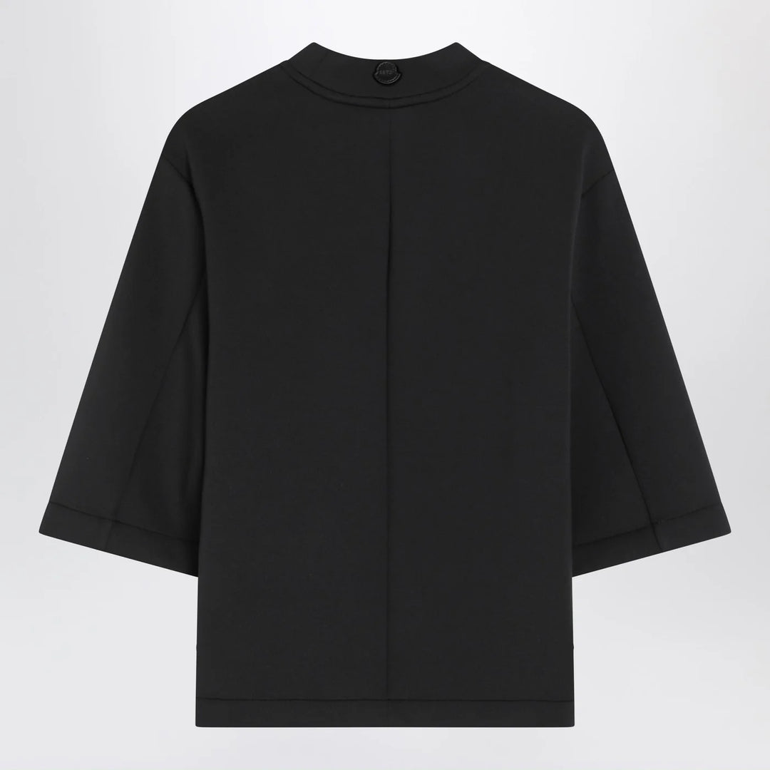 Moncler X Edward Enninful - Black top with asymmetric hem