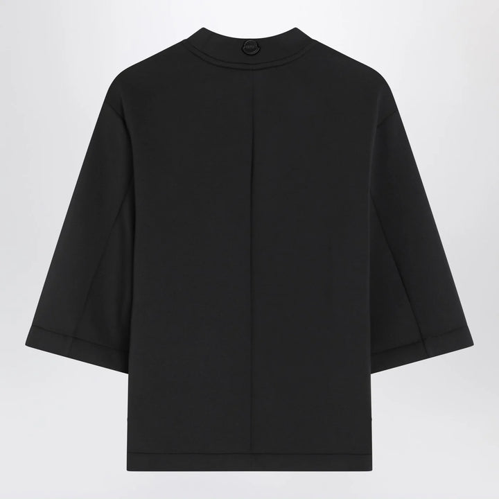 Moncler X Edward Enninful - Black top with asymmetric hem