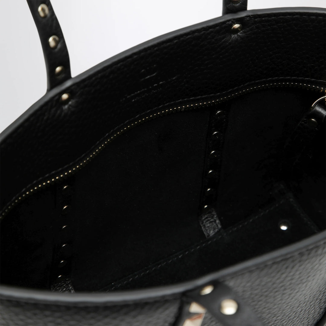 Valentino Garavani - Black Rockstud bag in grained calfskin